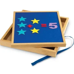 Learning Resources Dry Erase<Double-Sided Tabletop Easel, 19-3/4"H, Magnetic Whiteboard (LER7286)
