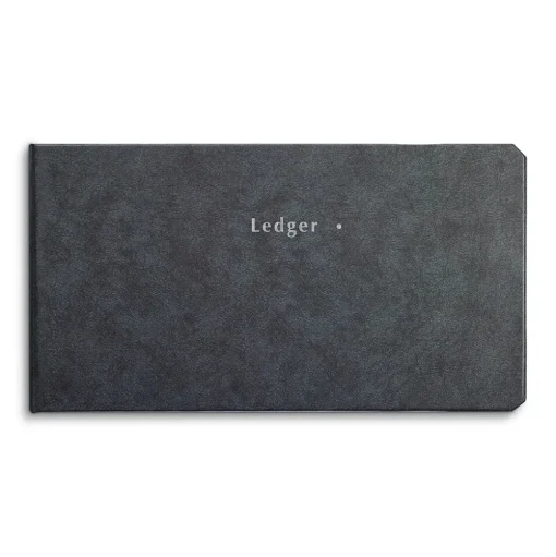 Quill Brand Accounting & Record Journals<Ledger Binder, 10.5" x 5.63", 200 Pages, Blue Marble (26520)