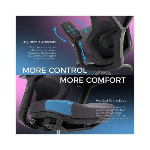 Lenovo Gaming Chairs<Legion Mesh Ergonomic Racing Gaming Chair, Dark Gray (52014DGRY)
