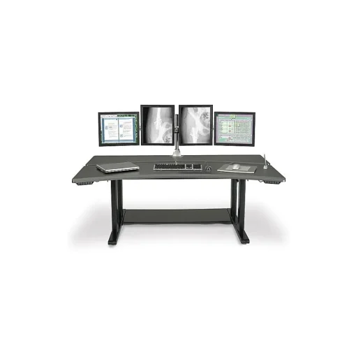 Life Flo Standing Desks<LifeFlo Ergonomics Bi-Level PACS Radiology Table, 78" L x 46" D x 1 1/8" Thick, Black (ECI-7846RAD-BK)
