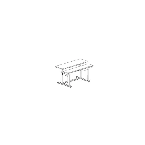 Life Flo Standing Desks<LifeFlo Ergonomics Bi-Level PACS Radiology Table, 78" L x 46" D x 1 1/8" Thick, Black (ECI-7846RAD-BK)