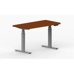 Life Flo Standing Desks<LifeFlo Ergonomics Height Adjustable Desk, 36" W x 24" D x 1 1/8" Thick. Double Column. Cherry. (LFO-3624-E2-CH)