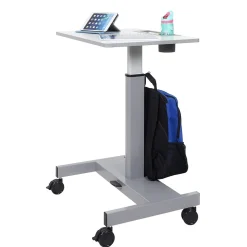 Luxor Standing Desks<Adjustable Gray Steel Student Desk 29"-43.5"H (STUDENT-P)