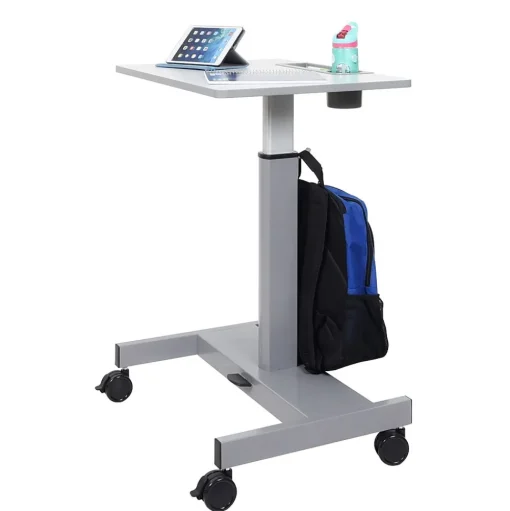 Luxor Standing Desks<Adjustable Gray Steel Student Desk 29"-43.5"H (STUDENT-P)