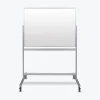 Luxor Dry Erase<Double Sided Mobile Magnetic Glass Marker Board, Aluminum, 48x36 (MMGB4836)