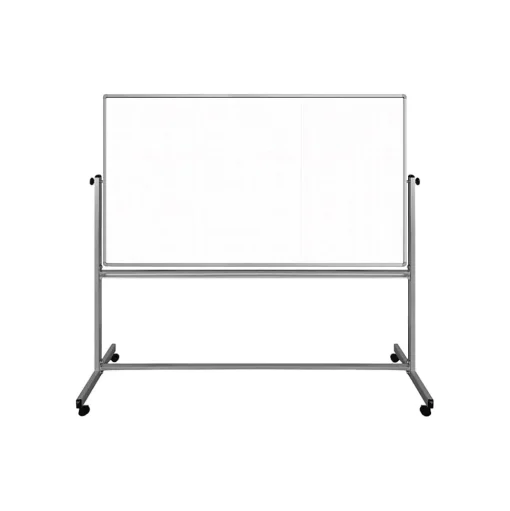 Luxor Dry Erase<Dry-Erase Mobile Combination Ghost Grid/Whiteboard, Aluminum Frame, 40" x 72" (MB7240LB)