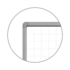 Luxor Dry Erase<Dry-Erase Mobile Combination Ghost Grid/Whiteboard, Aluminum Frame, 40" x 72" (MB7240LB)