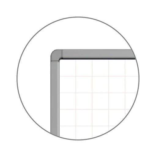 Luxor Dry Erase<Dry-Erase Mobile Combination Ghost Grid/Whiteboard, Aluminum Frame, 40" x 72" (MB7240LB)
