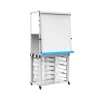 Luxor Dry Erase<Dry-Erase Mobile Modular Teacher Whiteboard with Storage, Steel Frame, 36" x 32" (MBSRWSTN)
