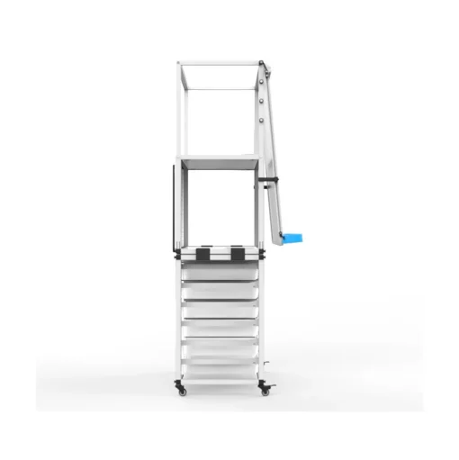 Luxor Dry Erase<Dry-Erase Mobile Modular Teacher Whiteboard with Storage, Steel Frame, 36" x 32" (MBSRWSTN)