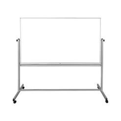Luxor Dry Erase<Steel Mobile Dry-Erase Whiteboard, Aluminum Frame, 40"H x 72"W (MB7240WW)