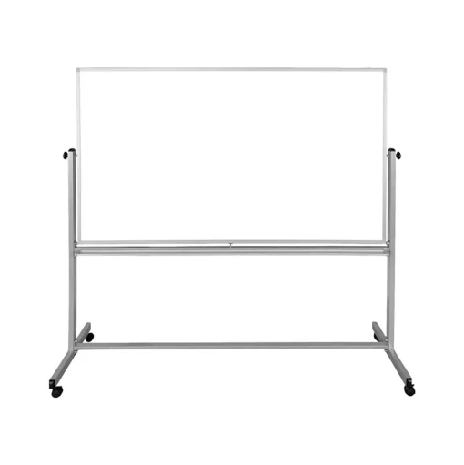 Luxor Dry Erase<Steel Mobile Dry-Erase Whiteboard, Aluminum Frame, 40"H x 72"W (MB7240WW)