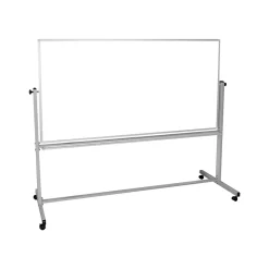 Luxor Dry Erase<Steel Mobile Dry-Erase Whiteboard, Aluminum Frame, 40"H x 72"W (MB7240WW)