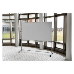 Luxor Dry Erase<Steel Mobile Dry-Erase Whiteboard, Aluminum Frame, 40"H x 72"W (MB7240WW)