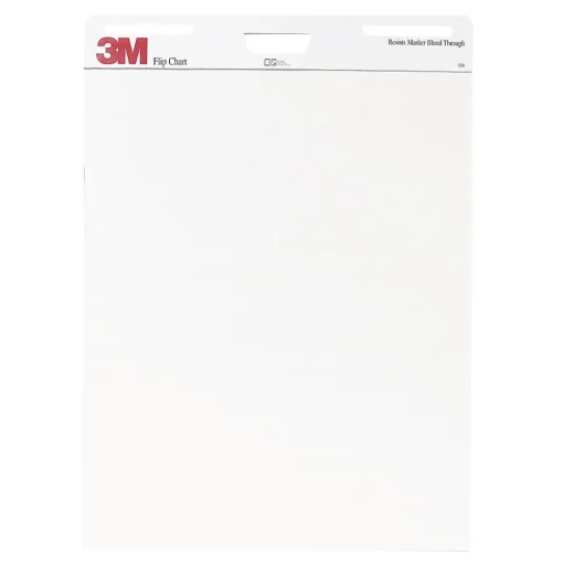 3M Easel Paper Pads<Flip Chart Easel Pad, 25" x 30", White, 40 Sheets/Pad (570)