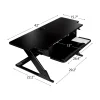 3M Standing Desks<Precision XL Easy Lift 6" - 20" Adjustable Desk, Black (SD70B)