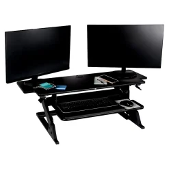 3M Standing Desks<Precision XL Easy Lift 6" - 20" Adjustable Desk, Black (SD70B)