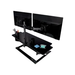 3M Standing Desks<Precision XL Easy Lift 6" - 20" Adjustable Desk, Black (SD70B)