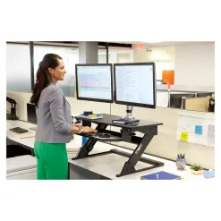 3M Standing Desks<Precision XL Easy Lift 6" - 20" Adjustable Desk, Black (SD70B)