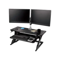 3M Standing Desks<Precision XL Easy Lift 6" - 20" Adjustable Desk, Black (SD70B)