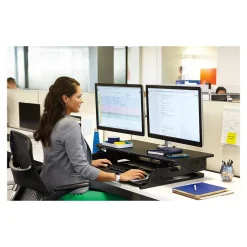 3M Standing Desks<Precision XL Easy Lift 6" - 20" Adjustable Desk, Black (SD70B)