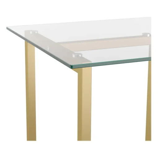 Martha Stewart Computer Desks<Eli 47"W Glass/Steel Home Office Desk, Clear/Polished Brass (XUDK1GLD)