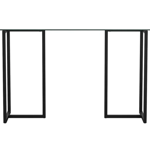 Martha Stewart Computer Desks<Eli 47"W Glass/Steel Home Office Desk, Clear/Oil-Rubbed Bronze (XUDK1BK)