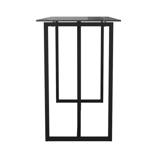 Martha Stewart Computer Desks<Eli 47"W Glass/Steel Home Office Desk, Clear/Oil-Rubbed Bronze (XUDK1BK)