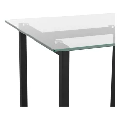 Martha Stewart Computer Desks<Eli 47"W Glass/Steel Home Office Desk, Clear/Oil-Rubbed Bronze (XUDK1BK)