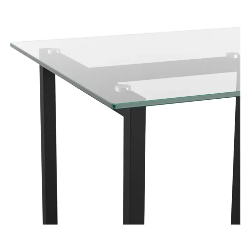 Martha Stewart Computer Desks<Eli 47"W Glass/Steel Home Office Desk, Clear/Oil-Rubbed Bronze (XUDK1BK)