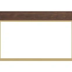 Martha Stewart Office Desks<Ollie 47"W Home Office Desk with 3 Drawers, Walnut/Polished Brass (ZGZP028BRGLD)