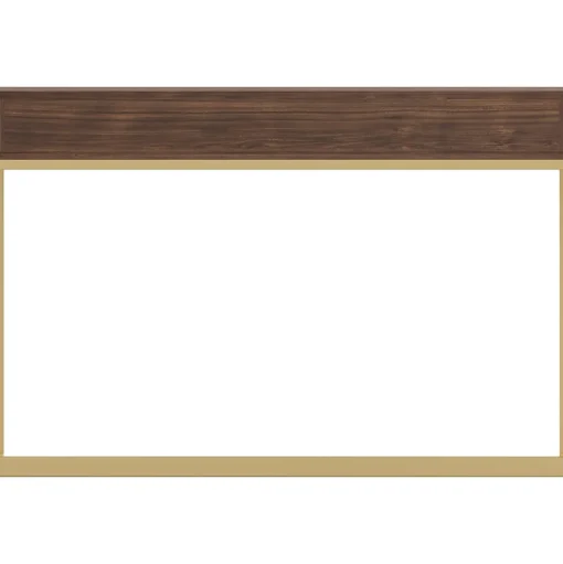 Martha Stewart Office Desks<Ollie 47"W Home Office Desk with 3 Drawers, Walnut/Polished Brass (ZGZP028BRGLD)