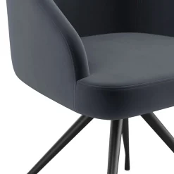 Martha Stewart Office Chairs<Sora Fabric Swivel Stationary Office Chair, Gray/Oil Rubbed Bronze (CH222119GYBK)