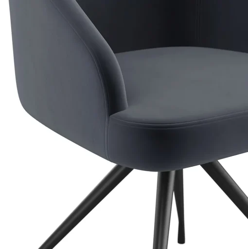 Martha Stewart Office Chairs<Sora Fabric Swivel Stationary Office Chair, Gray/Oil Rubbed Bronze (CH222119GYBK)