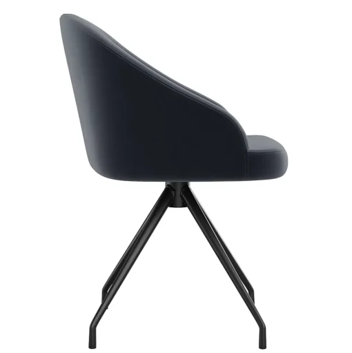 Martha Stewart Office Chairs<Sora Fabric Swivel Stationary Office Chair, Gray/Oil Rubbed Bronze (CH222119GYBK)