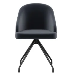 Martha Stewart Office Chairs<Sora Fabric Swivel Stationary Office Chair, Gray/Oil Rubbed Bronze (CH222119GYBK)
