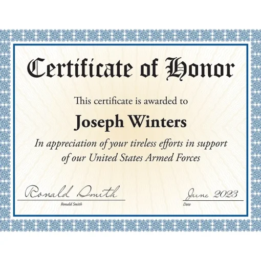 Masterpiece Studios Awards & Certificates<Certificates, 8.5" x 11", Westminster Blue, 100/Pack (961032)