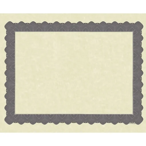 Masterpiece Studios Awards & Certificates<Certificates, 8.5" x 11", Beige/Metallic Silver, 25/Pack (934325)