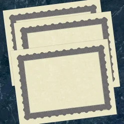 Masterpiece Studios Awards & Certificates<Certificates, 8.5" x 11", Beige/Metallic Silver, 25/Pack (934325)