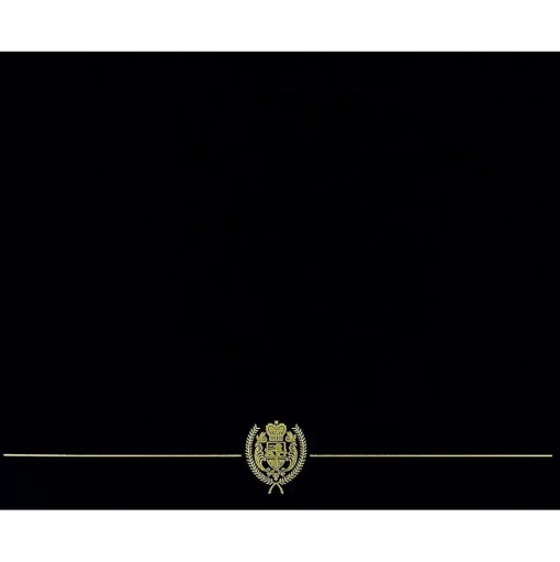 Masterpiece Studios Awards & Certificates<Classic Crest Certificate Holders, 8.5" x 11", Black, 5/Pack (903117S)