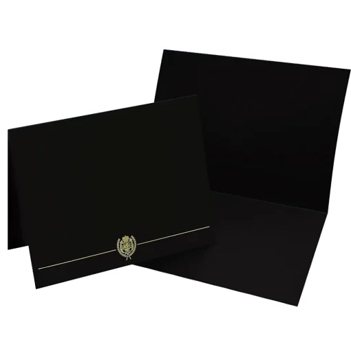 Masterpiece Studios Awards & Certificates<Classic Crest Certificate Holders, 8.5" x 11", Black, 5/Pack (903117S)