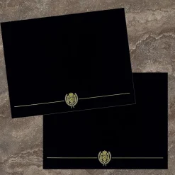 Masterpiece Studios Awards & Certificates<Classic Crest Certificate Holders, 8.5" x 11", Black, 5/Pack (903117S)