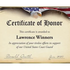 Masterpiece Studios Awards & Certificates<Great Papers!® Flying Eagle with Gold Foil Certificate, 8.5"H x 11"W, 15 count (2017042)