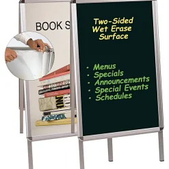 MasterVision Dry Erase<® 22 1/2"(W) x 32 1/2"(H) Magnetic Wet Erase Board, Cherry Frame, Each