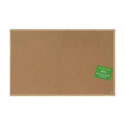 MasterVision Bulletin<Earth Cork Bulletin Board, Oak Frame, 4'H x 6'W (SB1420001233)
