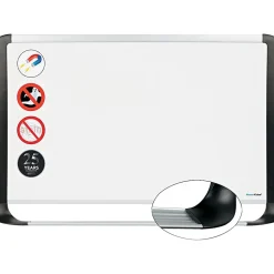 MasterVision Dry Erase<® 48"(H) x 72"(W) Porcelain Magnetic Dry Erase Board, Aluminum Frame, Each