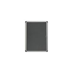 MasterVision Bulletin<® Slim-Line Enclosed Fabric Bulletin Board, Gray, 38" X 28" X 1 3/8" (VT630103690)