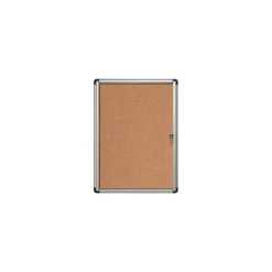 MasterVision Bulletin<® Slim-Line Enclosed Cork Bulletin Board, Cork, 38" X 28" X 1 3/8" (VT630101690)