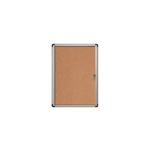 MasterVision Bulletin<® Slim-Line Enclosed Cork Bulletin Board, Cork, 38" X 28" X 1 3/8" (VT630101690)