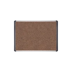 MasterVision Bulletin<® Tech Cork Board, 36" x 48", Silver and Black Frame (BVCMVI050501)